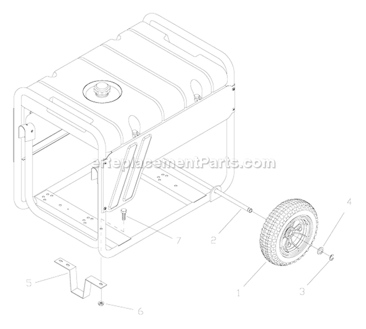 Page D Diagram and Parts List for  Briggs and Stratton Generator
